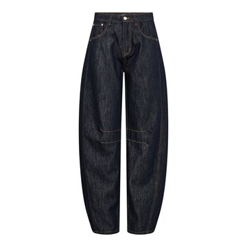 Haute L\' Amitié - Drew Barrel Panel Jeans - Unwashed Denim